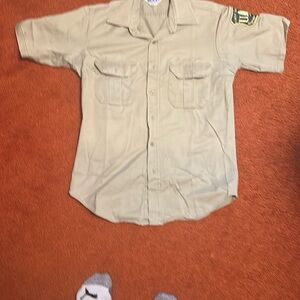 Worn/used Forest Service Uniform shirt with path.